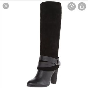Carlos Santana Mystery suede strappy buckle boots